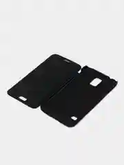 Черный чехол-книжка для Samsung Galaxy S5, i9600 полная защита с визитницей, отделом для карточки