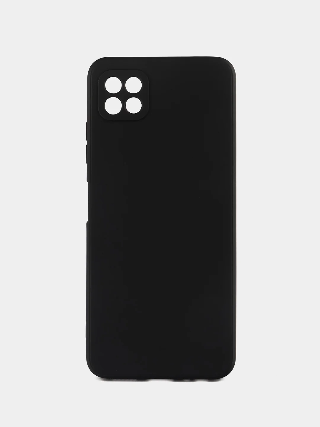 Черный чехол силиконовый для Samsung Galaxy A22 5G, A22S 5G матовый с микрофиброй Silicone Case