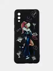 Розовый чехол силиконовый для Honor Samsung A02, A02S, A12, A52 4G, A72 4G, M31, цветной 3D принт