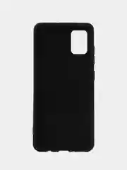 Фиолетовый чехол силиконовый для Samsung A50, A51 4G, M21 с цветным 3D принтом и микрофиброй