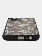 Черный чехол пластиковый для Realme C11 2021, Realme C15 матовый с цветным 3D принтом