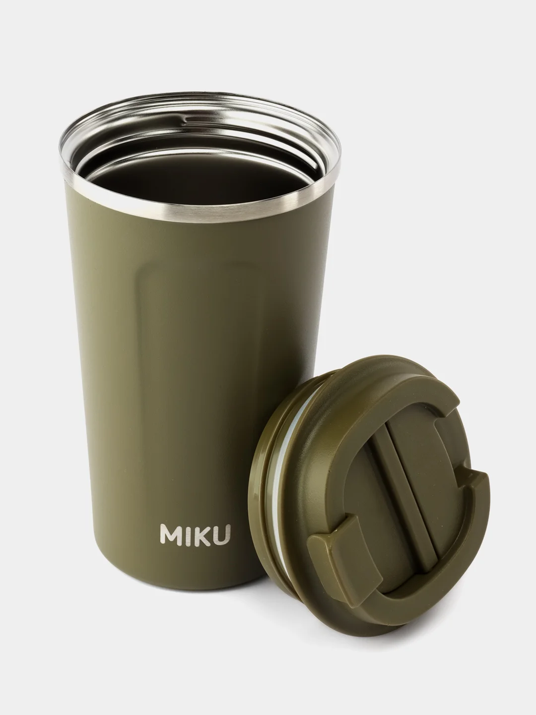 Оливковый термокружка MIKU для кофе, чая с собой и в автомобиль, 510 мл