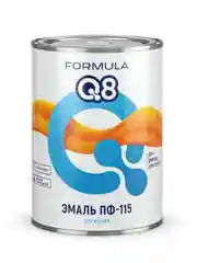 Эмаль ПФ-115 алкидная Formula Q8, глянцевая, 0,9 кг, белая