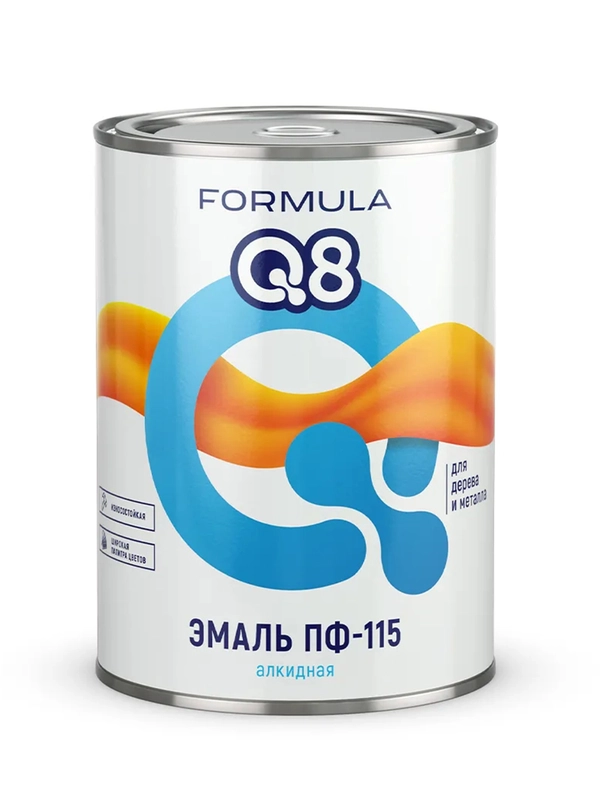 Эмаль ПФ-115 алкидная Formula Q8, глянцевая, 0,9 кг, зеленая