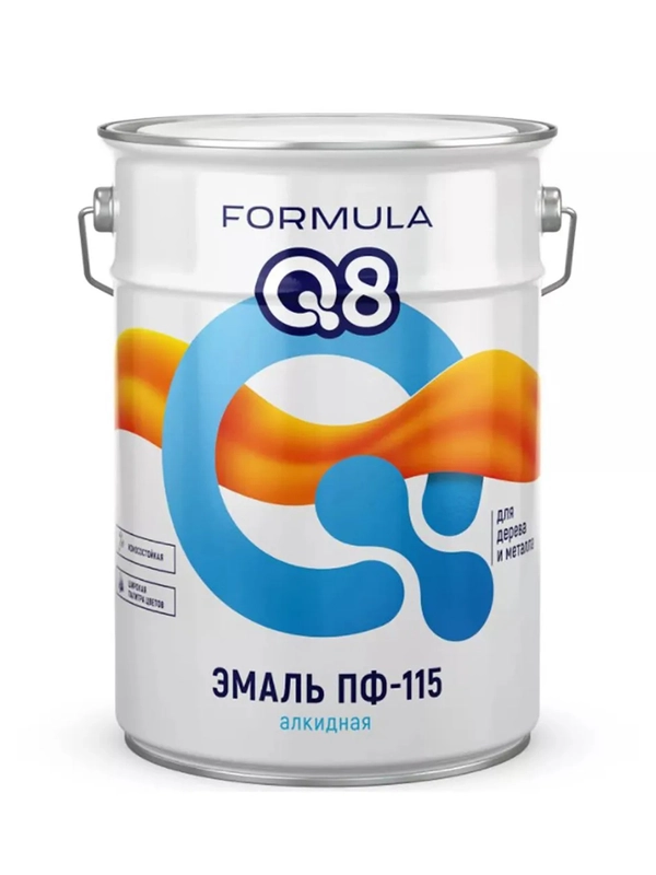 Эмаль ПФ-115 алкидная Formula Q8, глянцевая, 20 кг, синяя