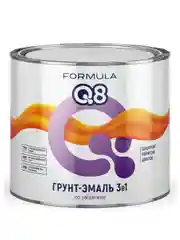 Грунт-эмаль по ржавчине Formula Q8 3 в 1, матовая, 1,9 кг, белая