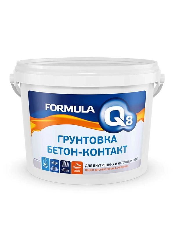 Грунтовка бетон-контакт Formula Q8, 2,7 кг