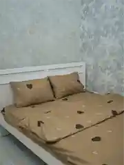 Шоколадный комплект постельного белья Luxury, 1,5-спальный, микрофибра, премиум
