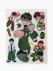 Лесной зеленый 3d Наклейки Ben 10 & Аниме 46х25 см микс 6 видов