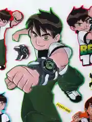 Лесной зеленый 3d Наклейки Ben 10 & Аниме 46х25 см микс 6 видов