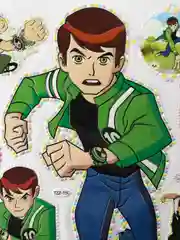 Зеленый 3d Наклейки Ben 10 & Аниме 46х25 см микс 6 видов