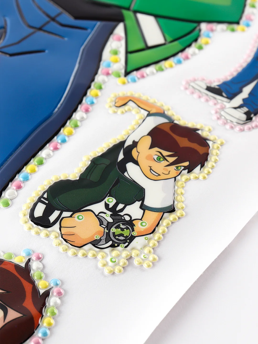 Зеленый 3d Наклейки Ben 10 & Аниме 46х25 см микс 6 видов