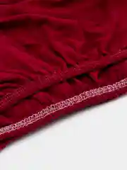 Вишнёвый простыня  на резинке, 180 х 200 х 20, трикотажная