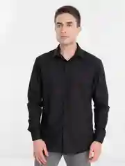 Черный рубашка классическая с длинным рукавом, приталенная Slim fit