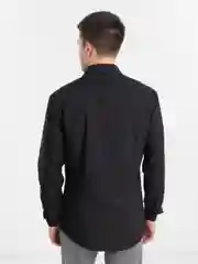 Черный рубашка классическая с длинным рукавом, приталенная Slim fit