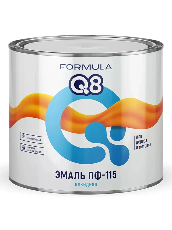 Эмаль ПФ-115 алкидная Formula Q8, глянцевая, 1,9 кг, изумрудная