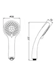 Лейка для душа IDDIS 3F A11631, 3 режима, хром