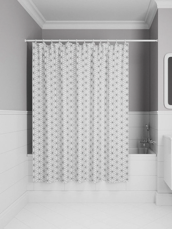 Штора для ванной IDDIS BB04P18i11, 200 x 180 см, полиэстер