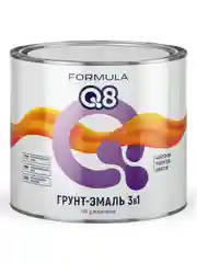Грунт-эмаль по ржавчине Formula Q8 3 в 1, матовая, 1,9 кг, зеленая