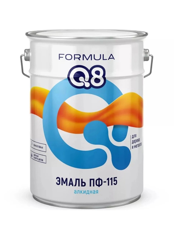 Эмаль ПФ-115 алкидная Formula Q8, глянцевая, 20 кг, голубая