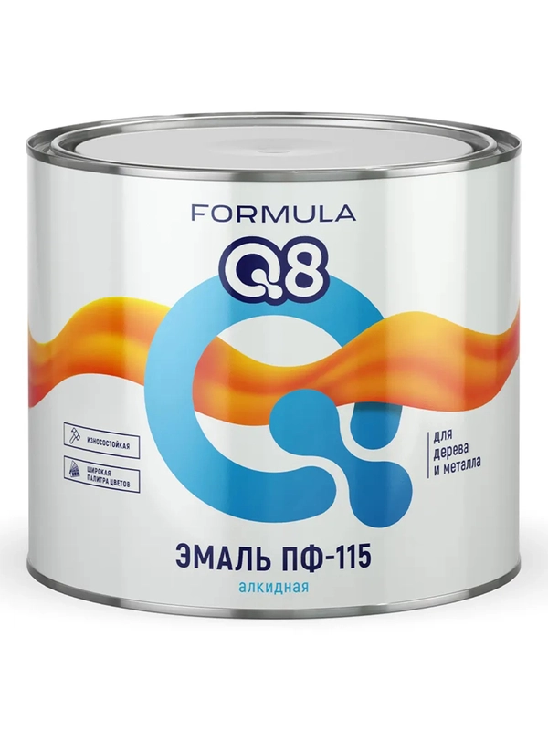 Эмаль ПФ-115 алкидная Formula Q8, глянцевая, 1,9 кг, синяя