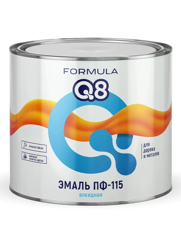 Эмаль ПФ-115 алкидная Formula Q8, глянцевая, 1,9 кг, салатная