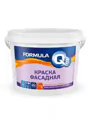 Краска фасадная водно-дисперсионная Formula Q8, матовая, белая, 13 кг