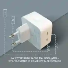 Блок питания на 2 USB Type-C быстрая зарядка 35W C+C адаптер