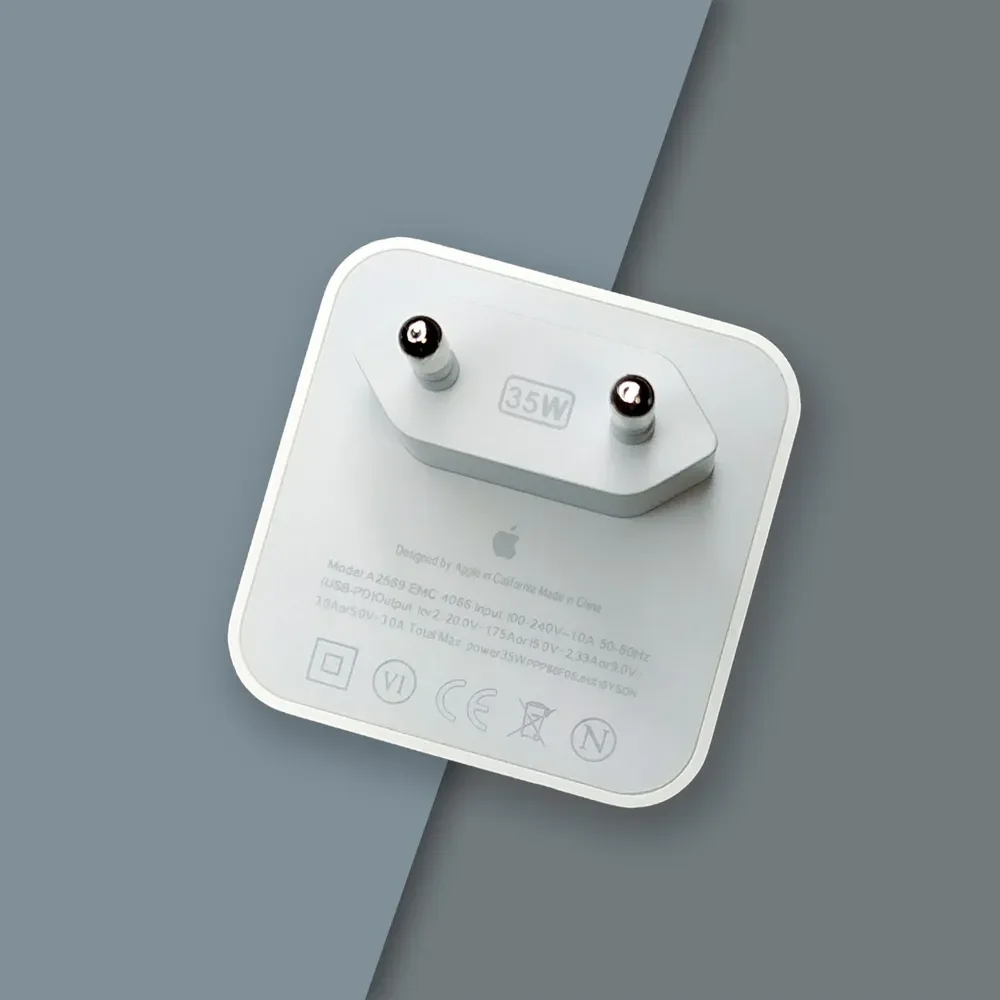 Блок питания на 2 USB Type-C быстрая зарядка 35W C+C адаптер