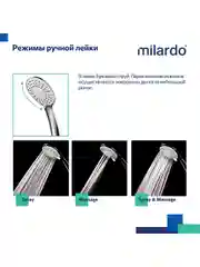 Смеситель для ванны с душем Milardo Rora, хром