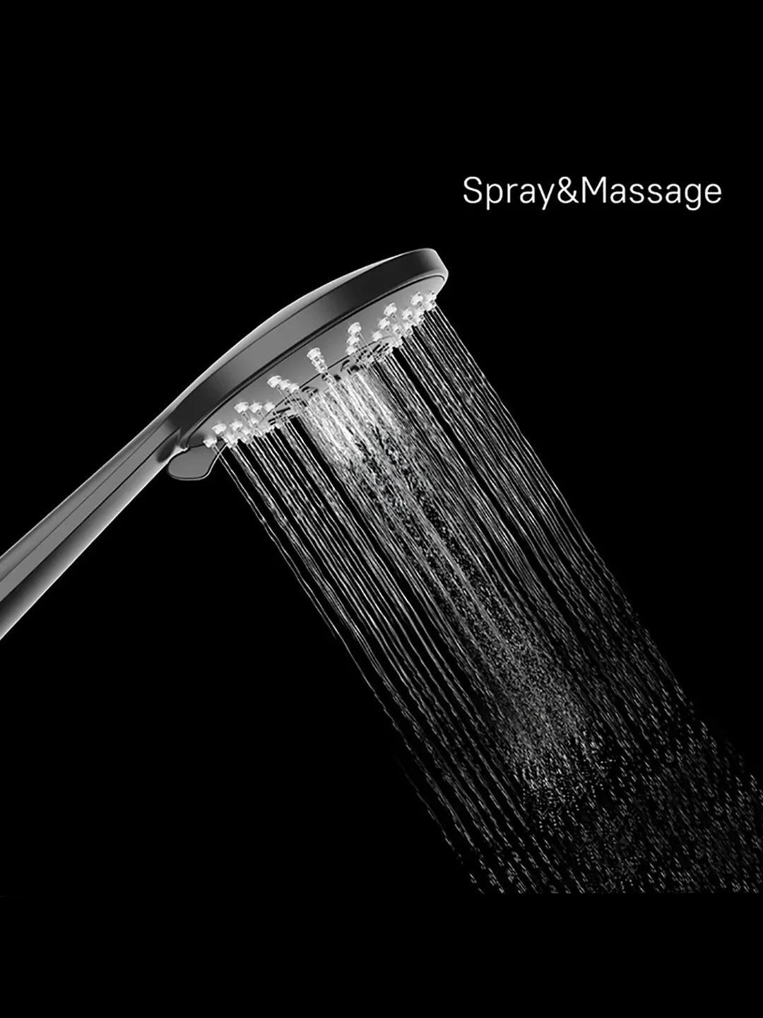 Лейка для душа Milardo Ideal Spa, 5 режимов, черная матовая