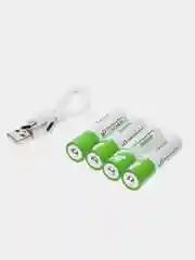 Белый аккумуляторные батарейки с зарядкой от USB, тип АА, ААА, Li-ion, пальчиковые, мизинчиковые