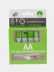 Белый аккумуляторные батарейки с зарядкой от USB, тип АА, ААА, Li-ion, пальчиковые, мизинчиковые