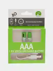 Зеленый аккумуляторные батарейки с зарядкой от USB, тип АА, ААА, Li-ion, пальчиковые, мизинчиковые