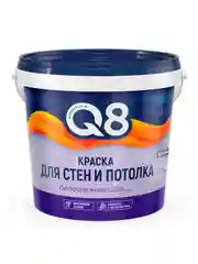 Краска для стен и потолка водно-дисперсионная Formula Q8, матовая, белая, 1,4 кг