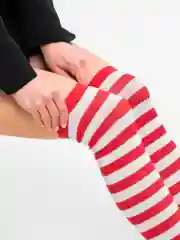 Красный гольфы женские высокие