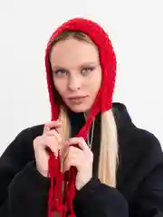 Бордовый шапка-чепчик