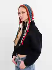 Разноцветный шапка-чепчик