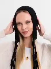 Черный шапка-чепчик