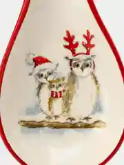 Подставка для ложки (новогодняя), керамика
