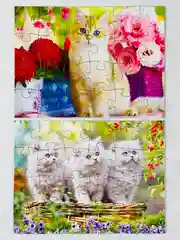 Пазл для малышей мозаика логика 2 шт 24 котята котенок кошка кот кошечка домашние животные