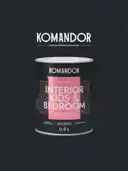 Краска для детских и спален Komandor Interior Kids&Bedroom, матовая, база А, белая, 0,9 л
