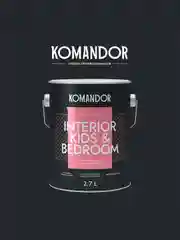 Краска для детских и спален Komandor Interior Kids&Bedroom, матовая, база C,  2,7 л