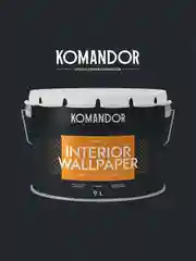 Краска для обоев Komandor Interior Wallpaper, матовая, база C, бесцветная, 9 л