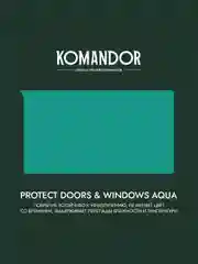Эмаль для окон и дверей Komandor Protect Doors&Widows Aqua, полуматовая, база C,  0,9 л