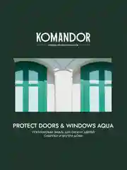 Эмаль для окон и дверей Komandor Protect Doors&Widows Aqua, полуматовая, база C,  0,9 л