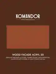 Краска для деревянных фасадов Komandor Wood Facade Acryl 20, полуматовая, база C,  2,7 л
