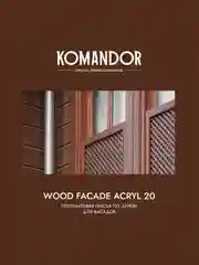 Краска для деревянных фасадов Komandor Wood Facade Acryl 20, полуматовая, база C,  2,7 л