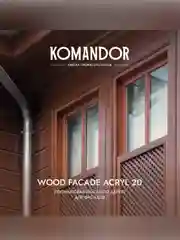 Краска для деревянных фасадов Komandor Wood Facade Acryl 20, полуматовая, база C,  2,7 л