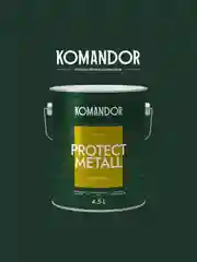 Грунт-эмаль по ржавчине 3 в 1 Komandor Protect Metall, глянцевая, база А, белая, 4,5 л